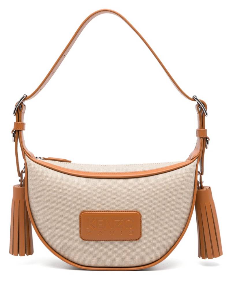 Kenzo Kenzo 18 leather-trim shoulder bag - Neutrals von Kenzo