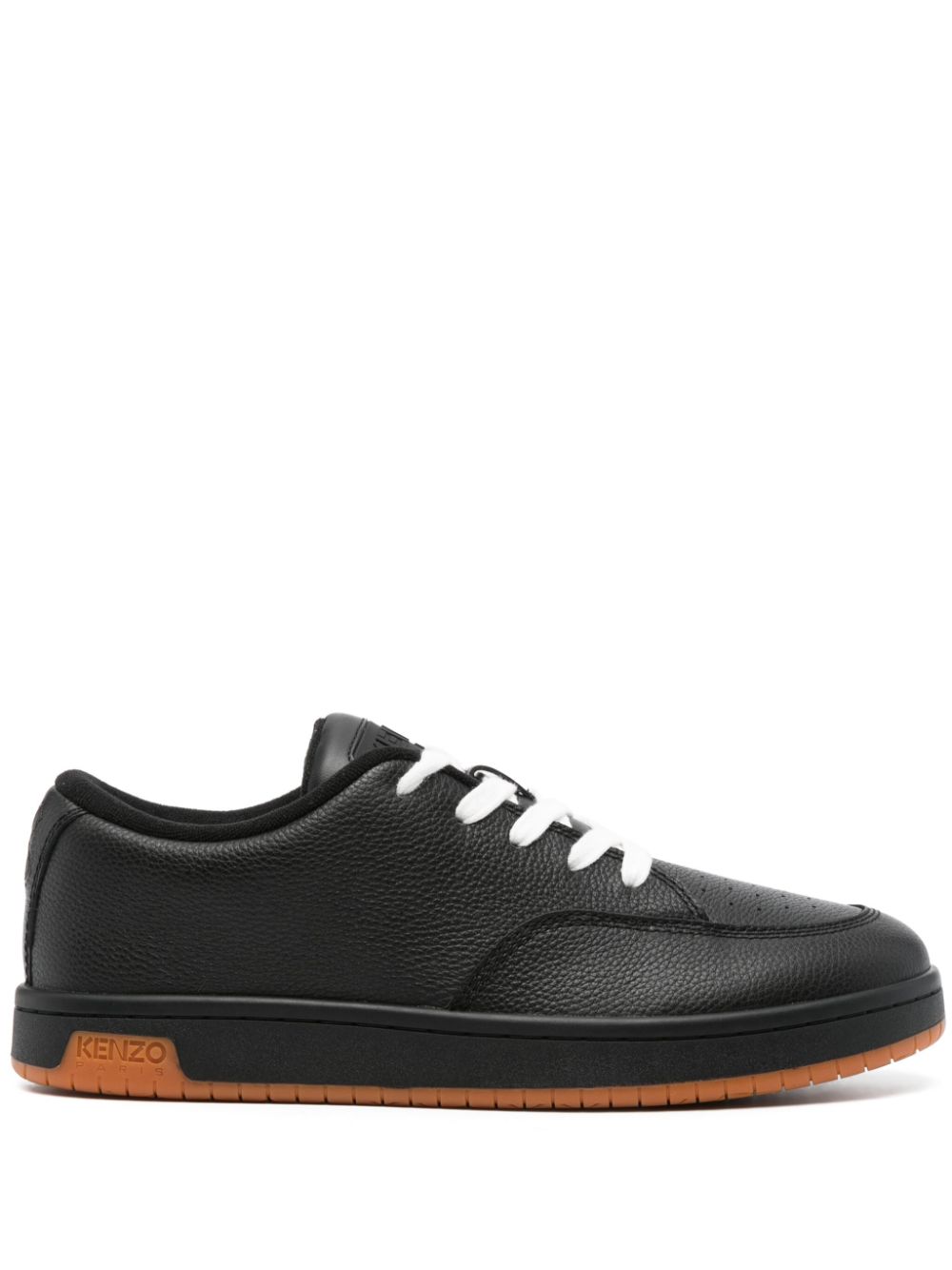 Kenzo Kenzo-Dome grained leather sneakers - Black von Kenzo