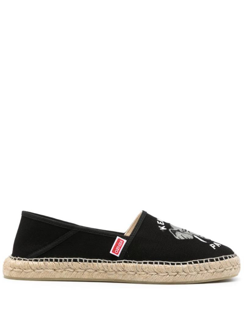 Kenzo Kenzo Elephant canvas espadrilles - Black von Kenzo