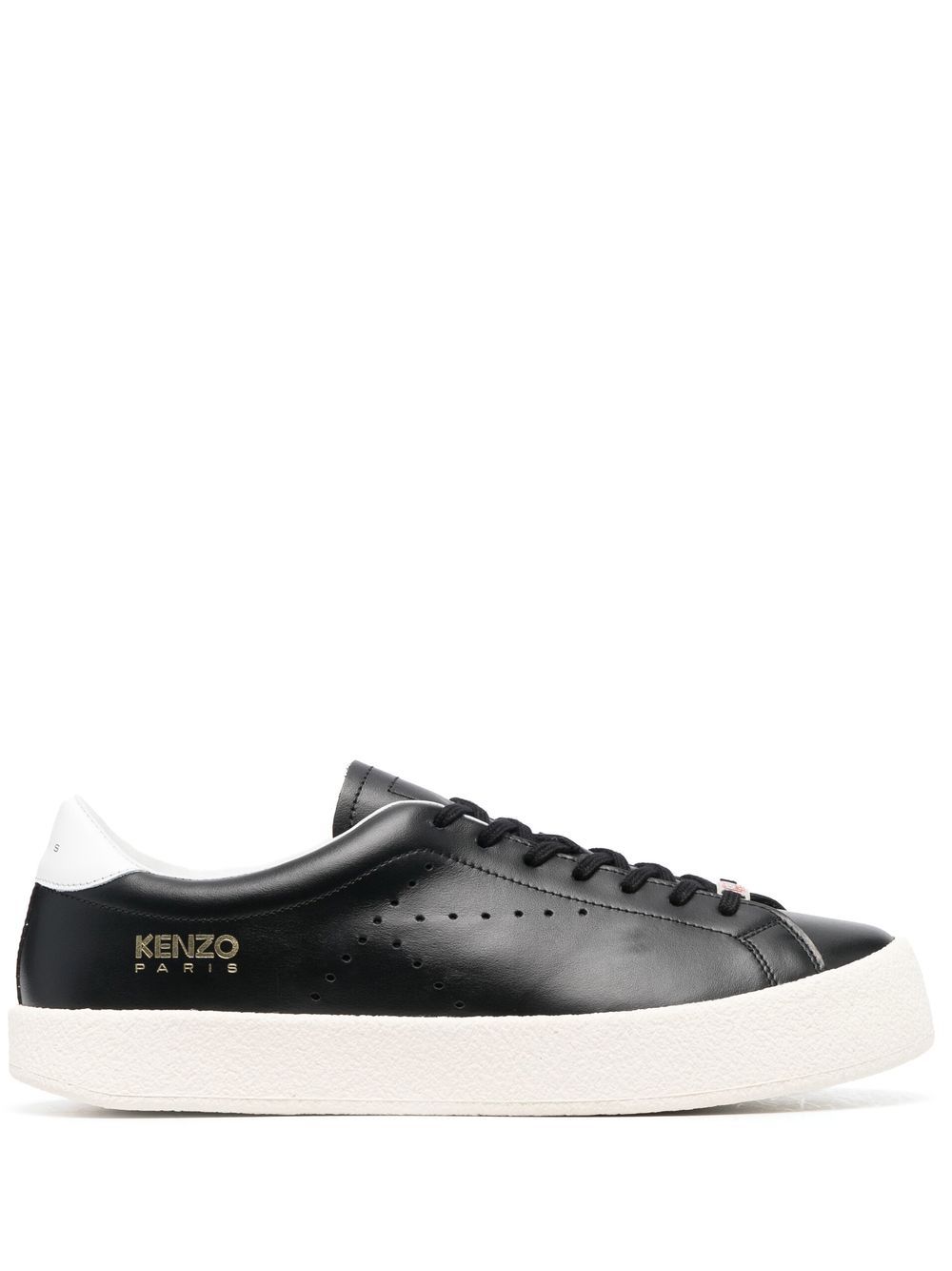 Kenzo Kenzoswing lace-up leather sneakers - Black von Kenzo