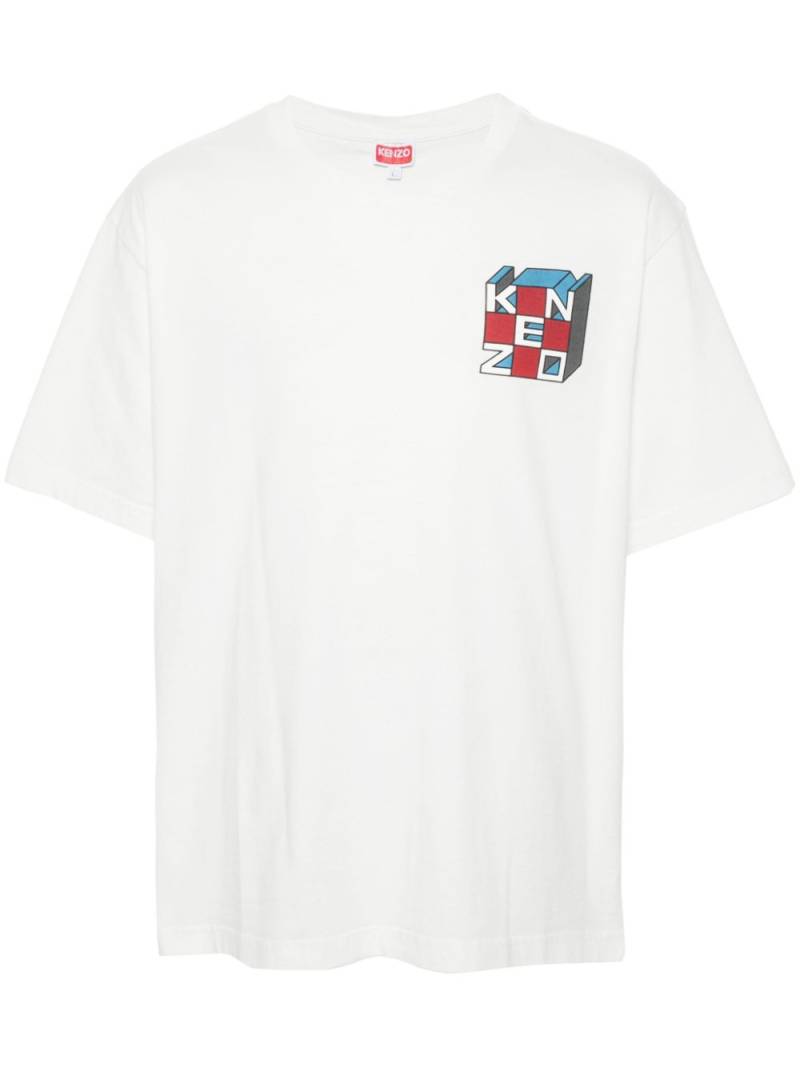 Kenzo Kube logo-print T-shirt - White von Kenzo