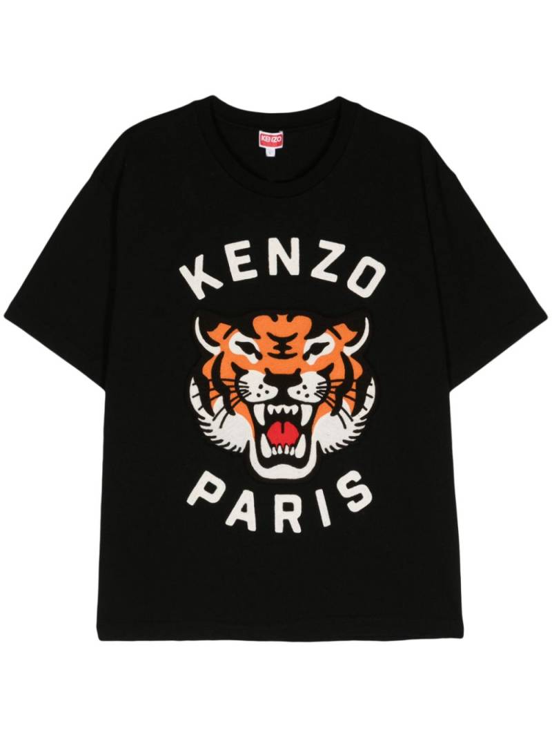 Kenzo Lucky Tiger cotton T-shirt - Black von Kenzo