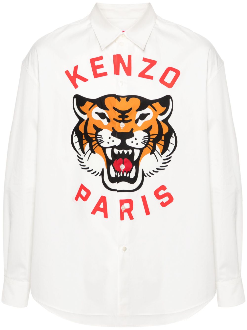 Kenzo Lucky Tiger cotton shirt - White von Kenzo