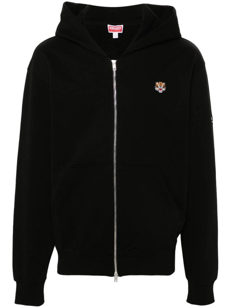 Kenzo Lucky Tiger-motif zip-up hoodie - Black von Kenzo