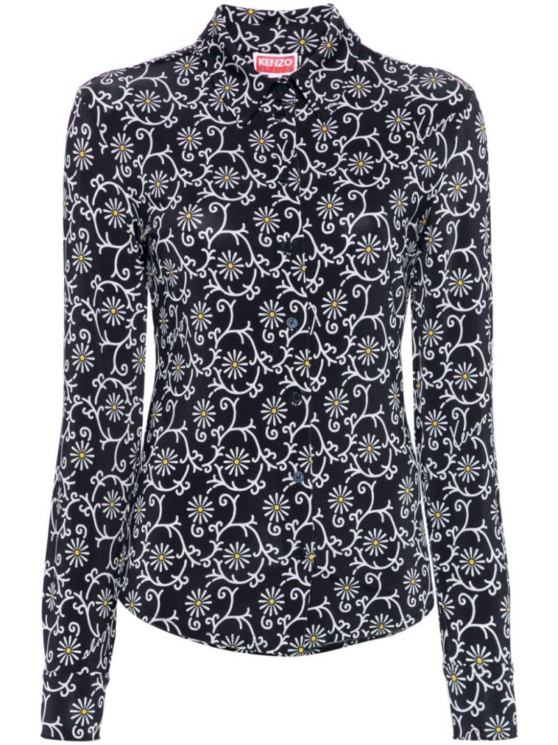 Kenzo Marguerite button-up shirt - Black von Kenzo