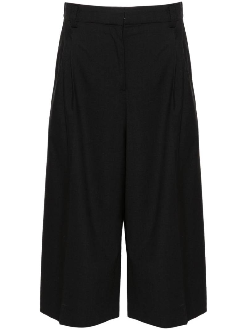 Kenzo Solid high-waist cropped trousers - Black von Kenzo