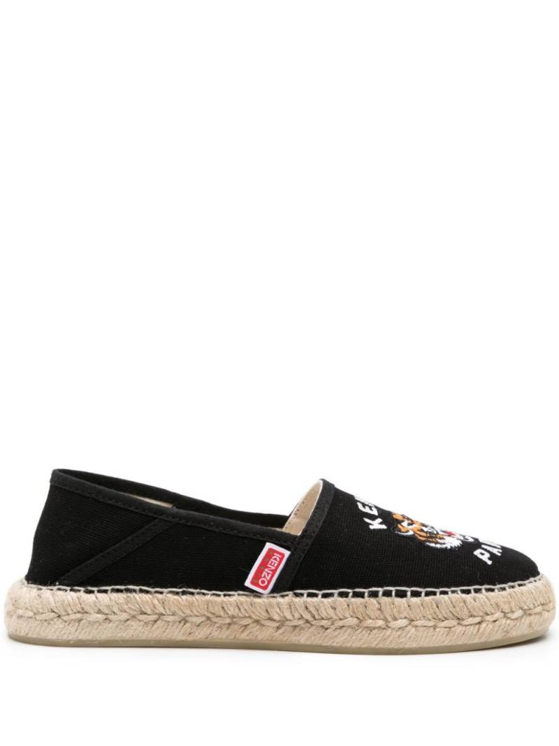 Kenzo Tiger logo-embroidered espadrilles - Black von Kenzo