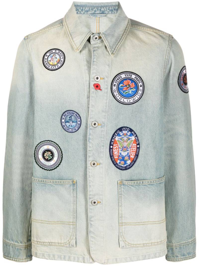 Kenzo Travel badge denim jacket - Blue von Kenzo