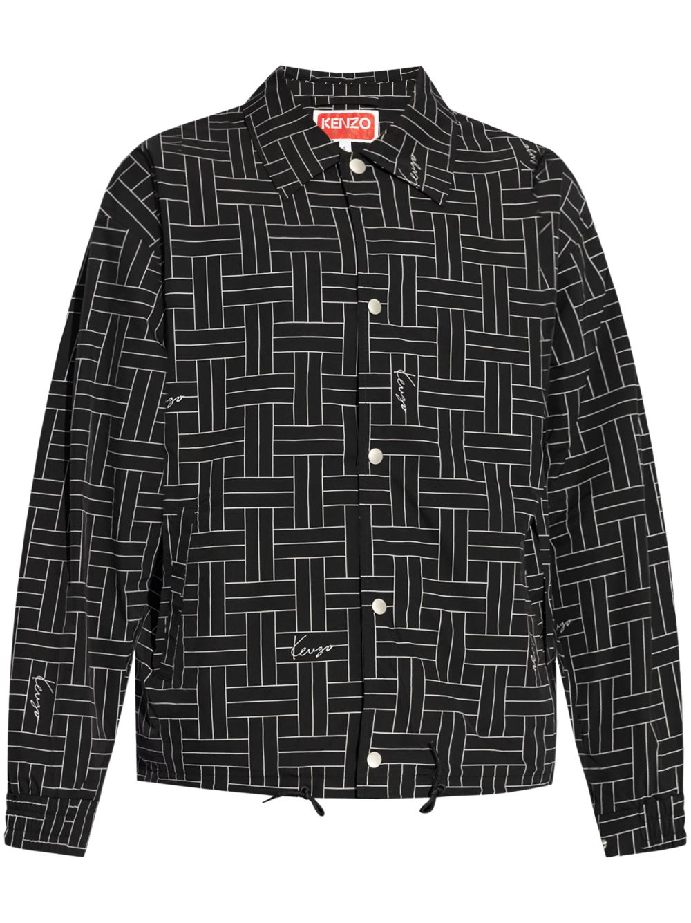 Kenzo Weave-print windbreaker jacket - Black von Kenzo