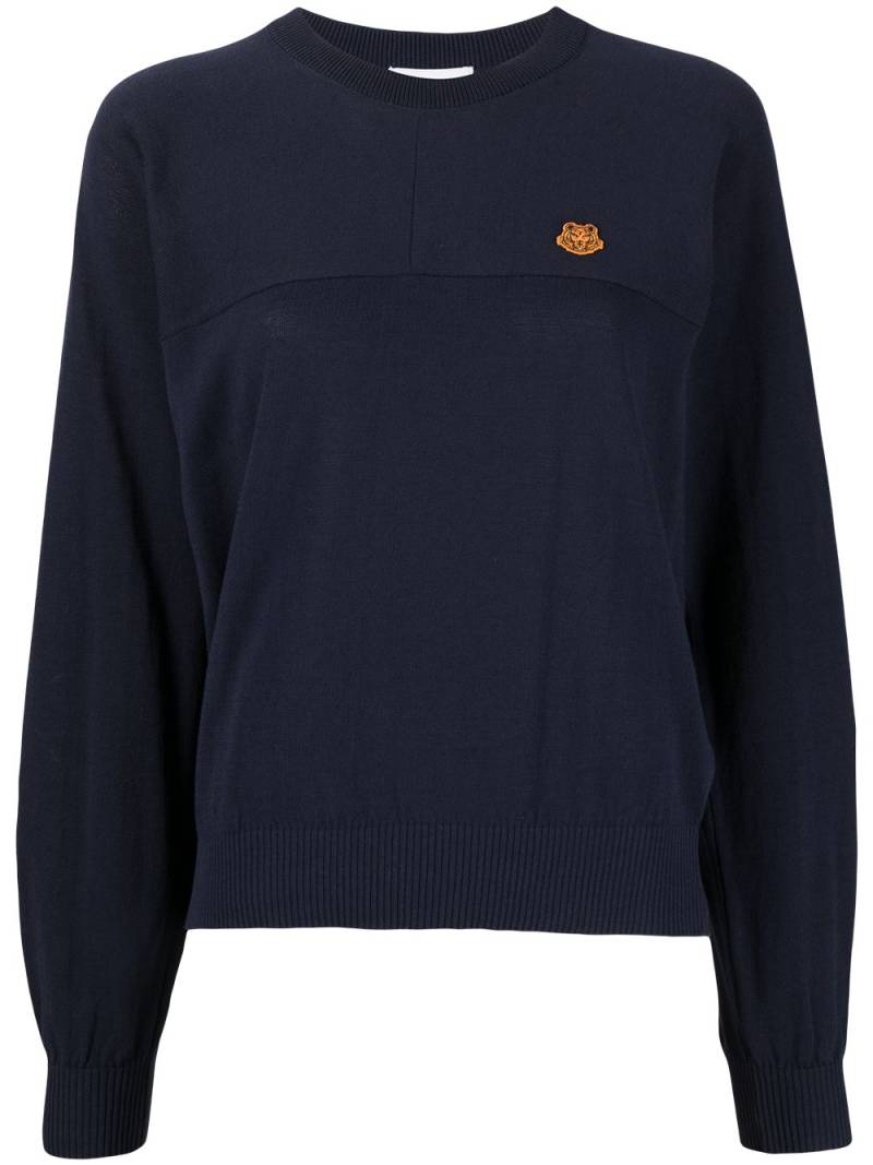 Kenzo appliqué cotton sweatshirt - Blue von Kenzo