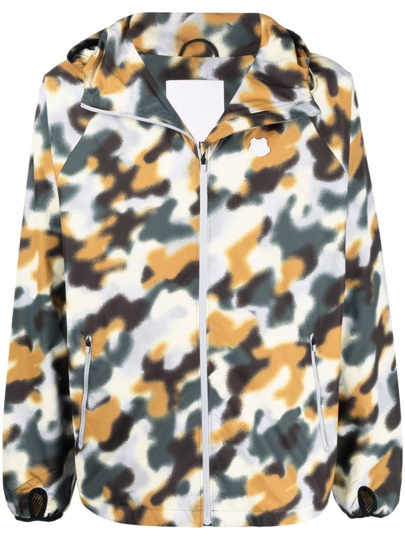 Kenzo blurred camouflage lightweight jacket - Black von Kenzo