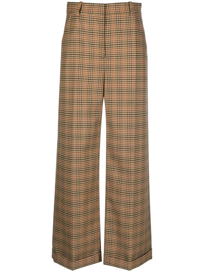 Kenzo checked wide-leg trousers - Neutrals von Kenzo