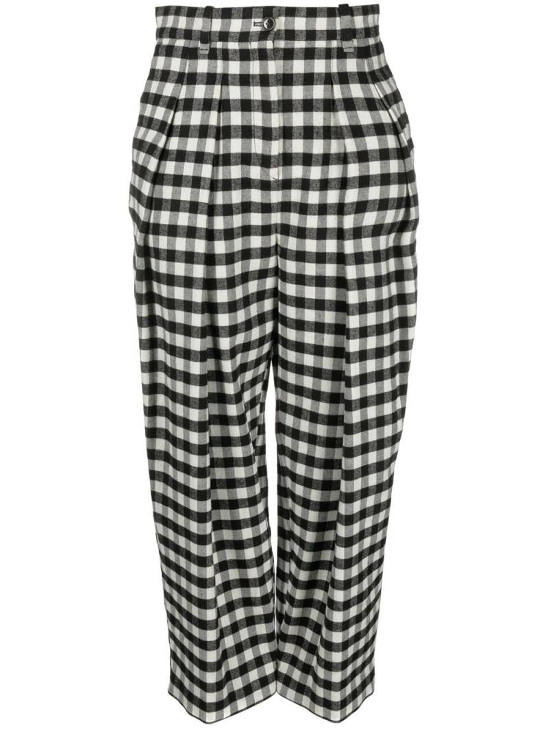 Kenzo checkerboard-print culotte-length trousers - Black von Kenzo