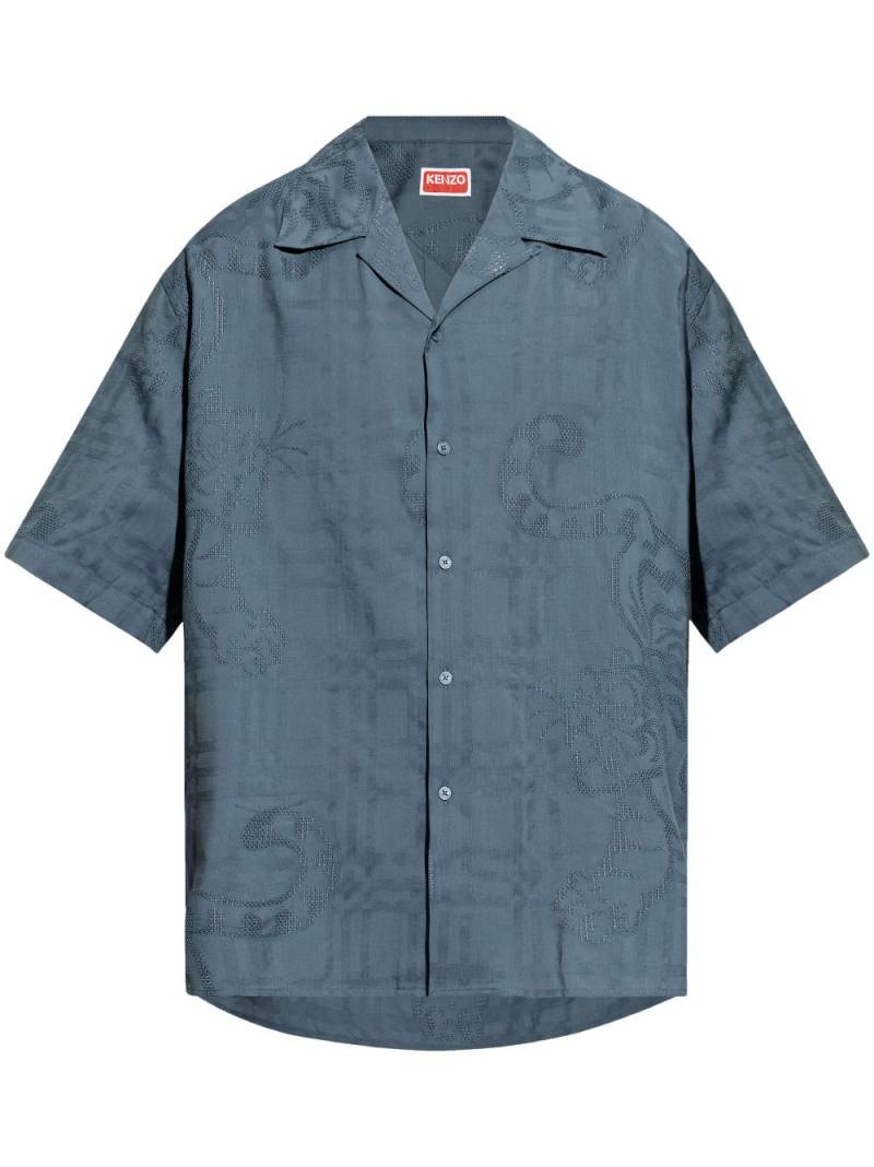 Kenzo cotton-jacquard shirt - Blue von Kenzo