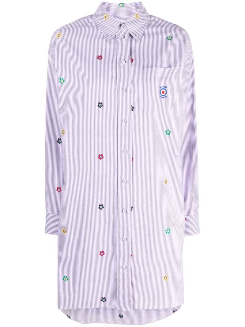 Kenzo design-embroidered poplin shirtdress - White von Kenzo