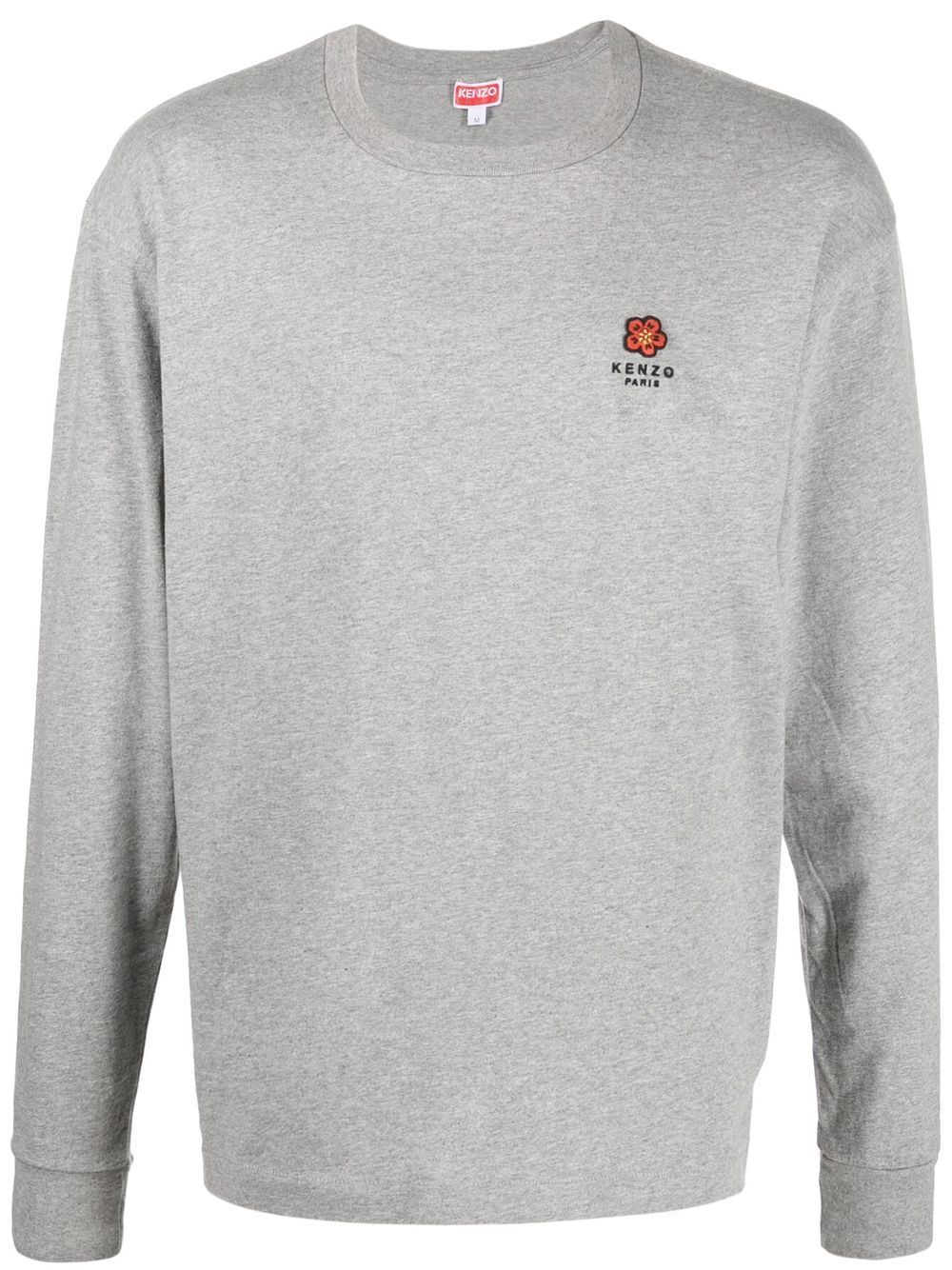 Kenzo embroidered-logo long-sleeve sweatshirt - Grey von Kenzo