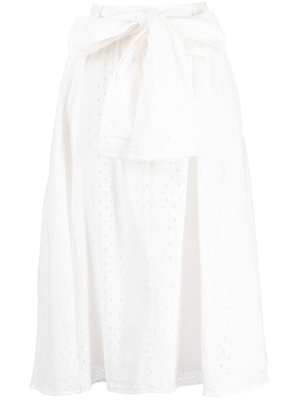 Kenzo flared perforated skirt - White von Kenzo