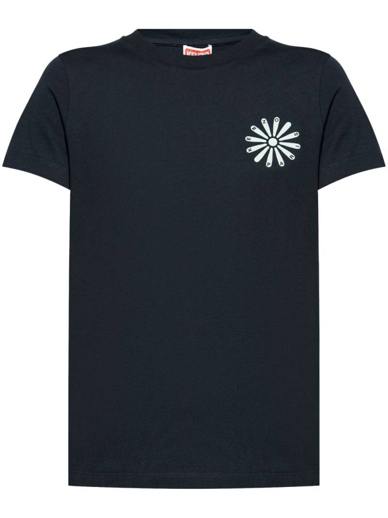 Kenzo floral-print cotton T-shirt - Black von Kenzo