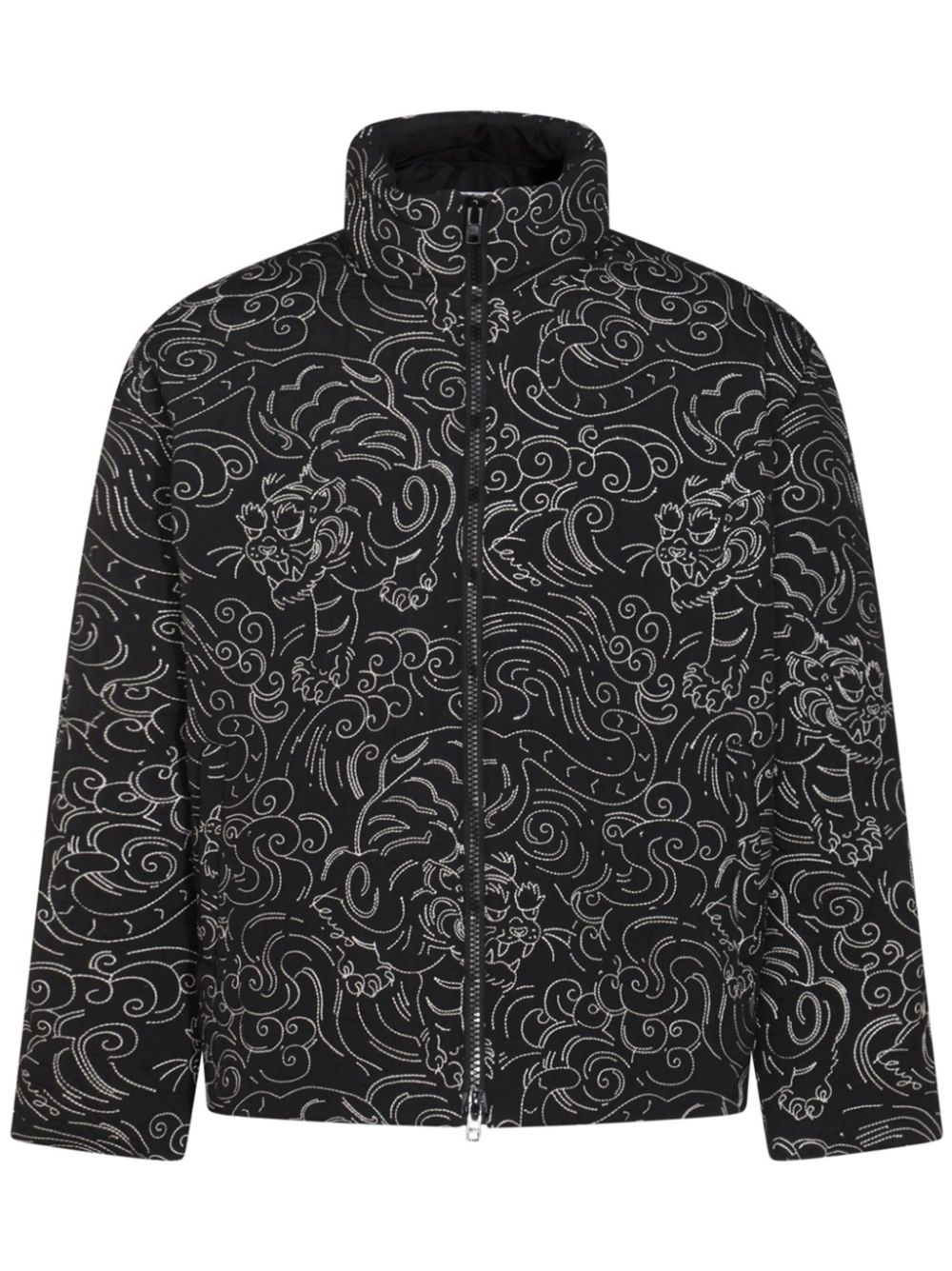 Kenzo floral-print padded jacket - Black von Kenzo