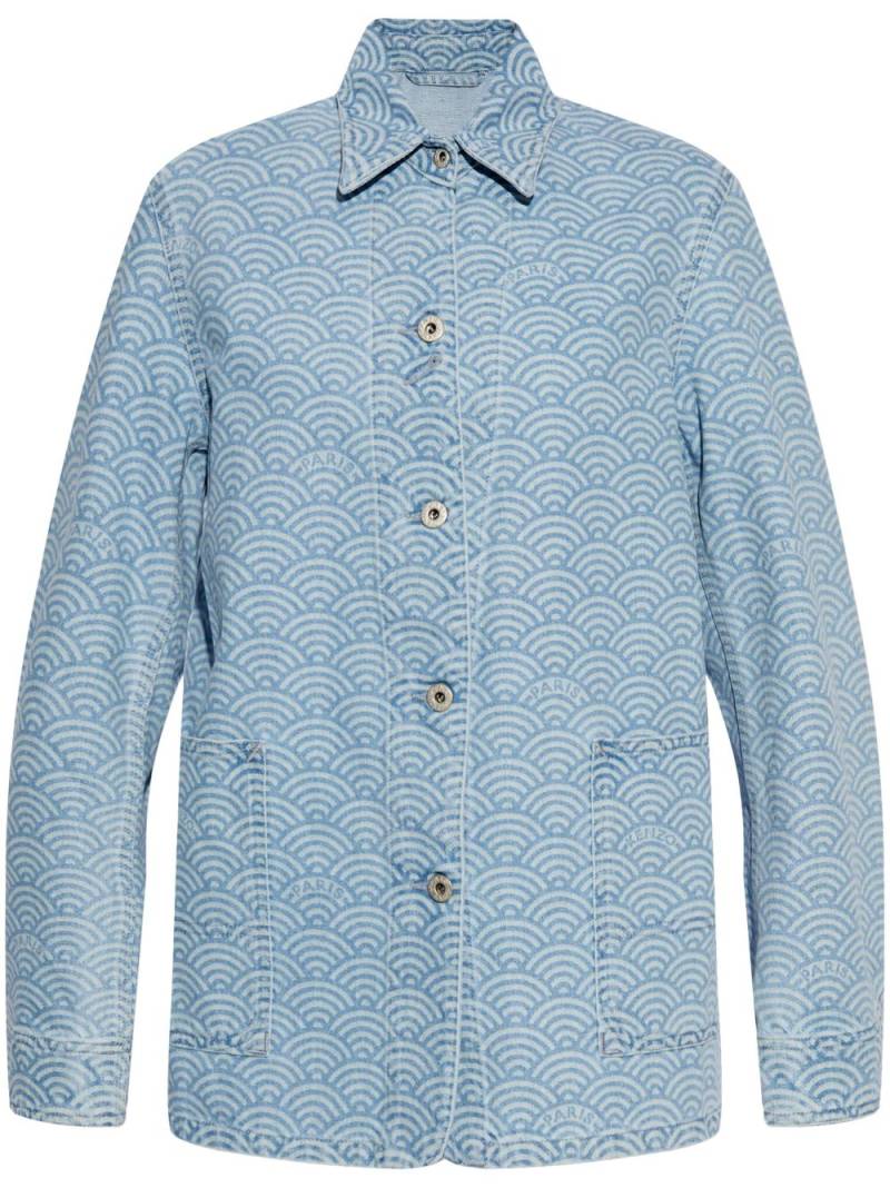 Kenzo graphic-print denim jacket - Blue von Kenzo