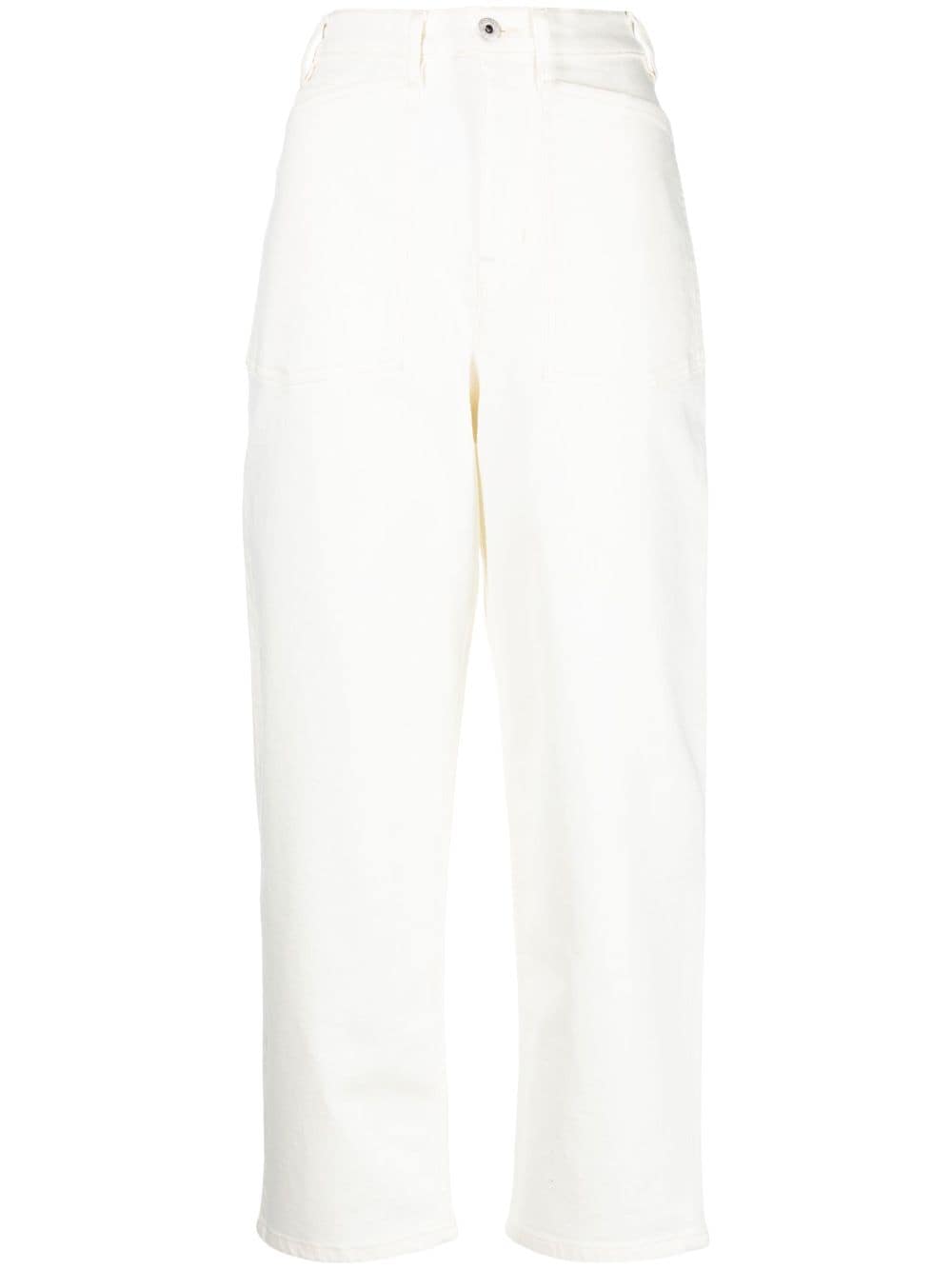 Kenzo high-rise straight-leg jeans - White von Kenzo