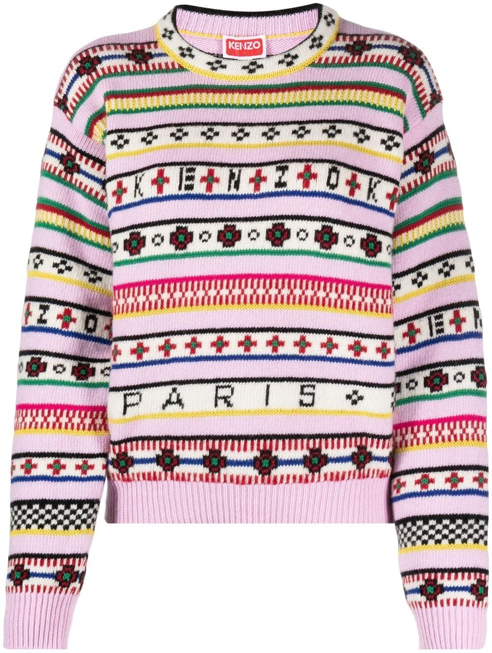 Kenzo intarsia-knit logo jumper - Pink von Kenzo