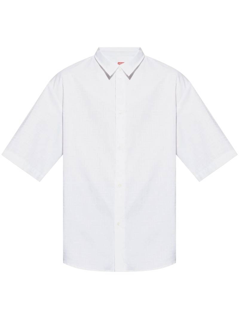 Kenzo jacquard-logo cotton shirt - White von Kenzo