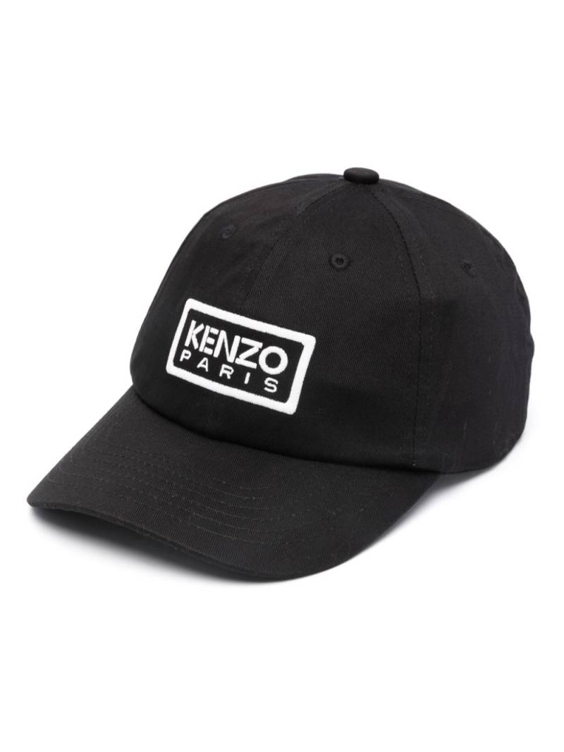 Kenzo logo-appliqué cotton baseball cap - Black von Kenzo