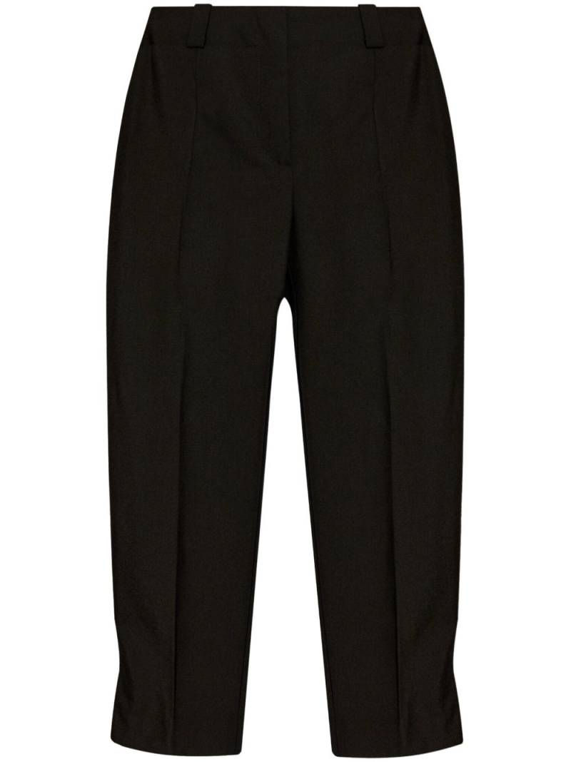 Kenzo logo-appliqué wool cropped trousers - Black von Kenzo