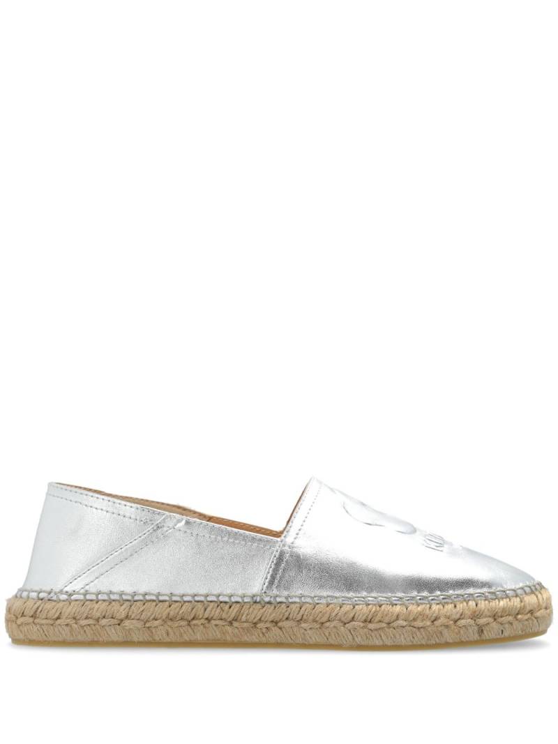 Kenzo logo-embossed espadrilles - Silver von Kenzo