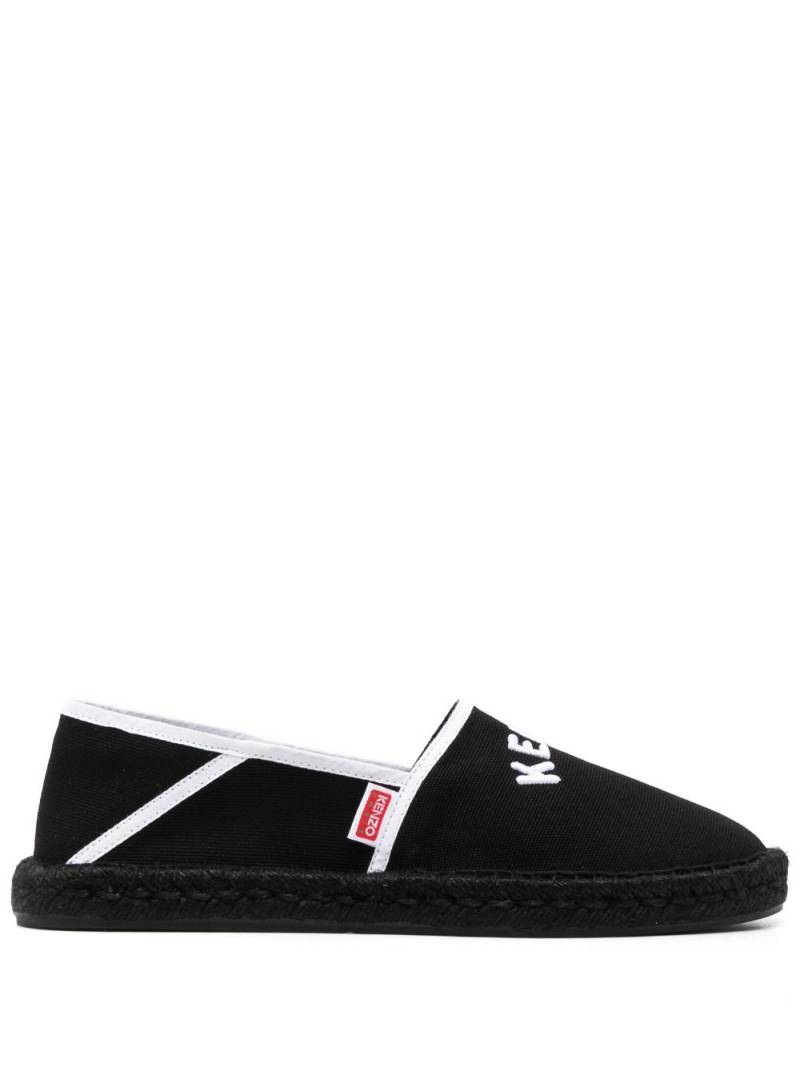 Kenzo logo-embroidered slip-on espadrilles - Black von Kenzo