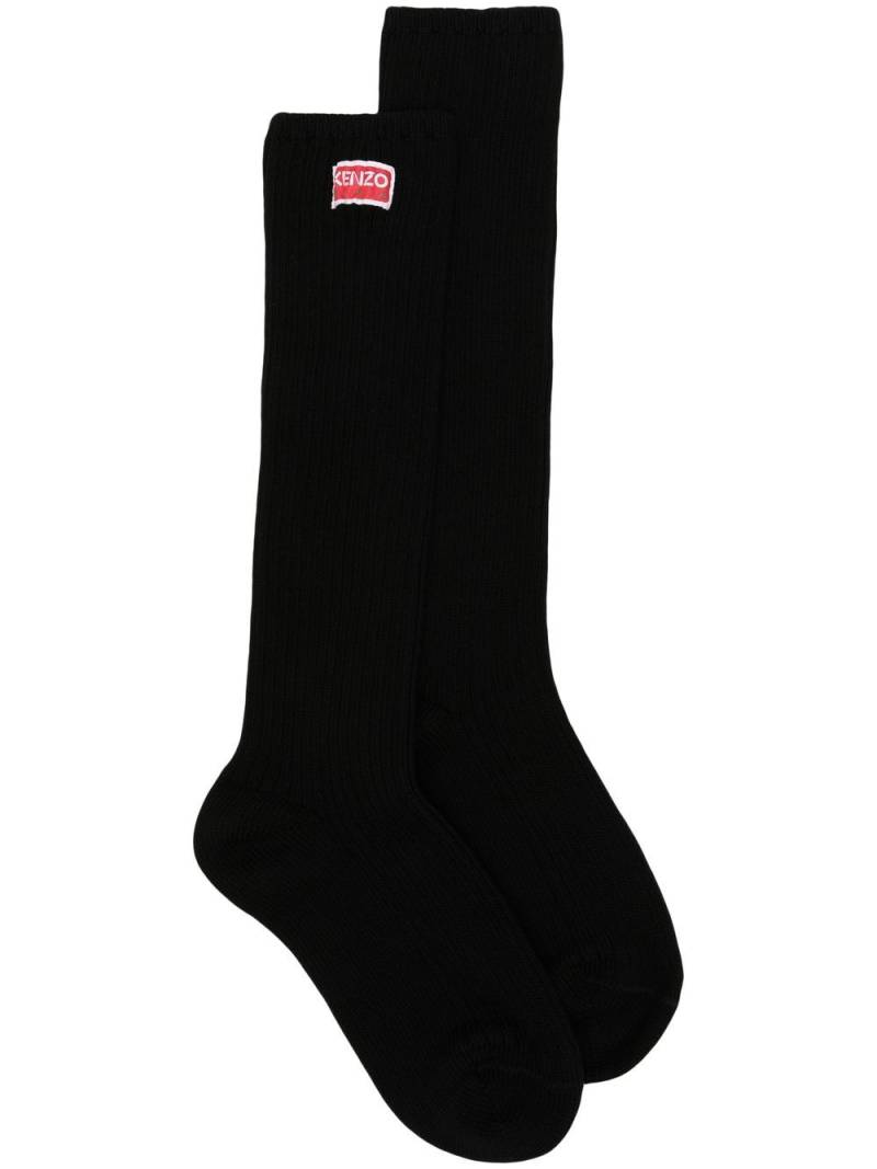 Kenzo logo-patch ankle socks - Black von Kenzo