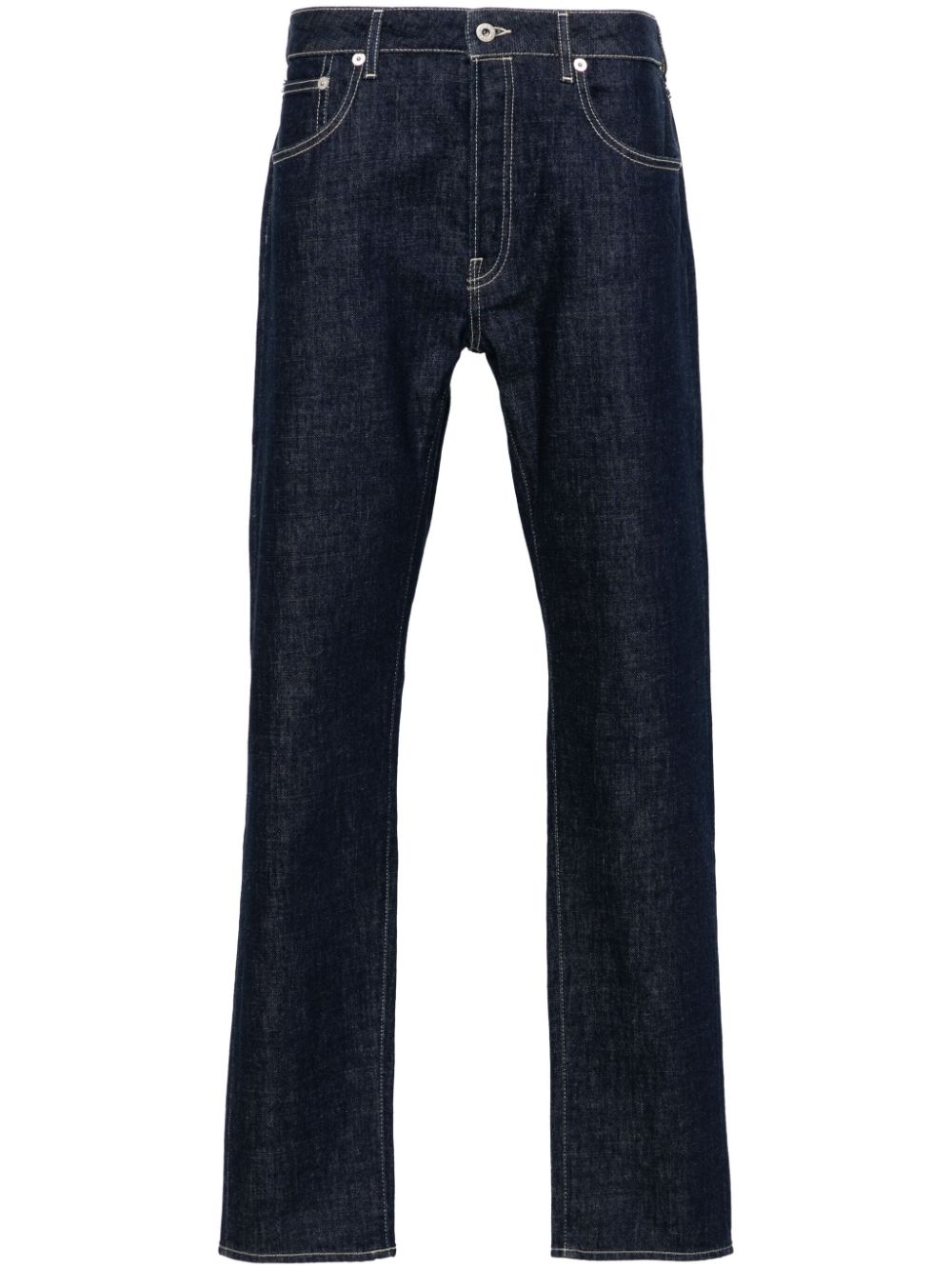 Kenzo logo-patch tapered jeans - Blue von Kenzo