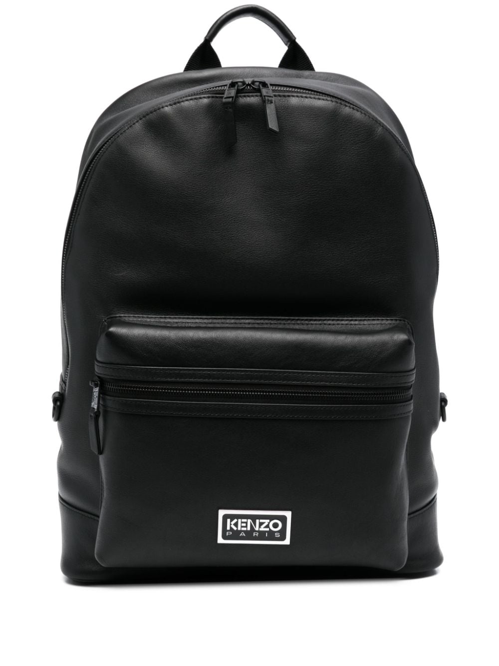 Kenzo logo-plaque leather backpack - Black von Kenzo