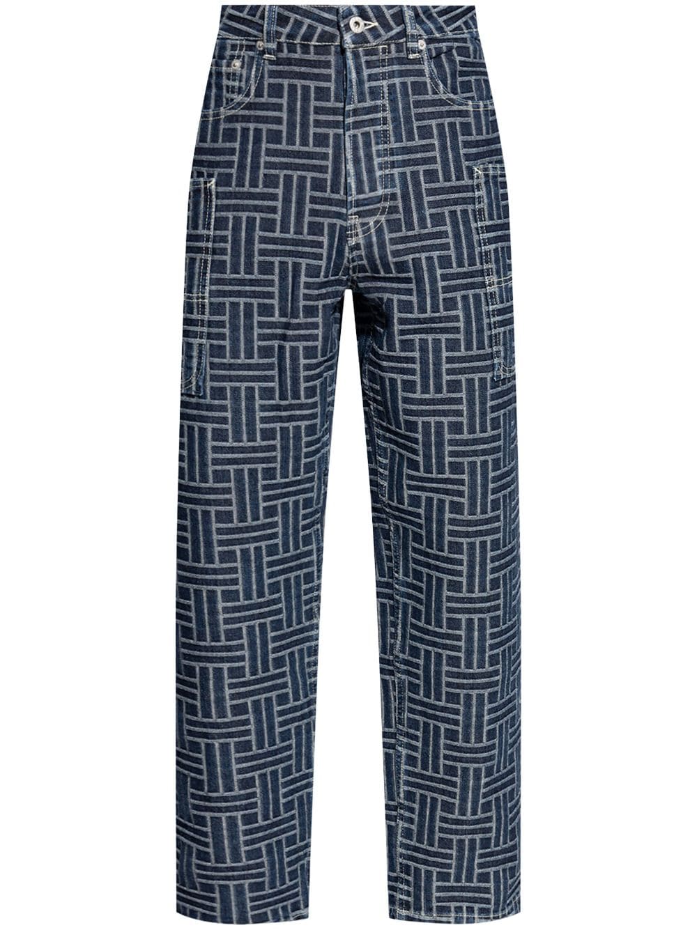 Kenzo logo-print cotton jeans - Blue von Kenzo