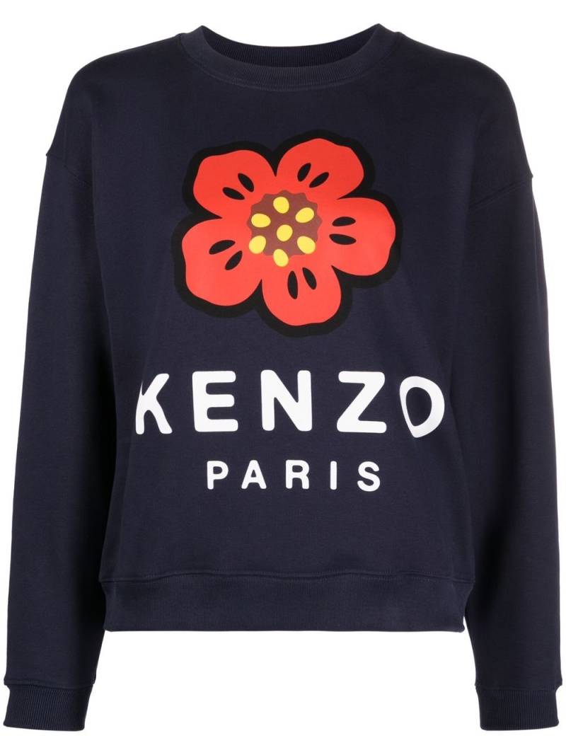 Kenzo Boke flower logo-print sweatshirt - Blue von Kenzo