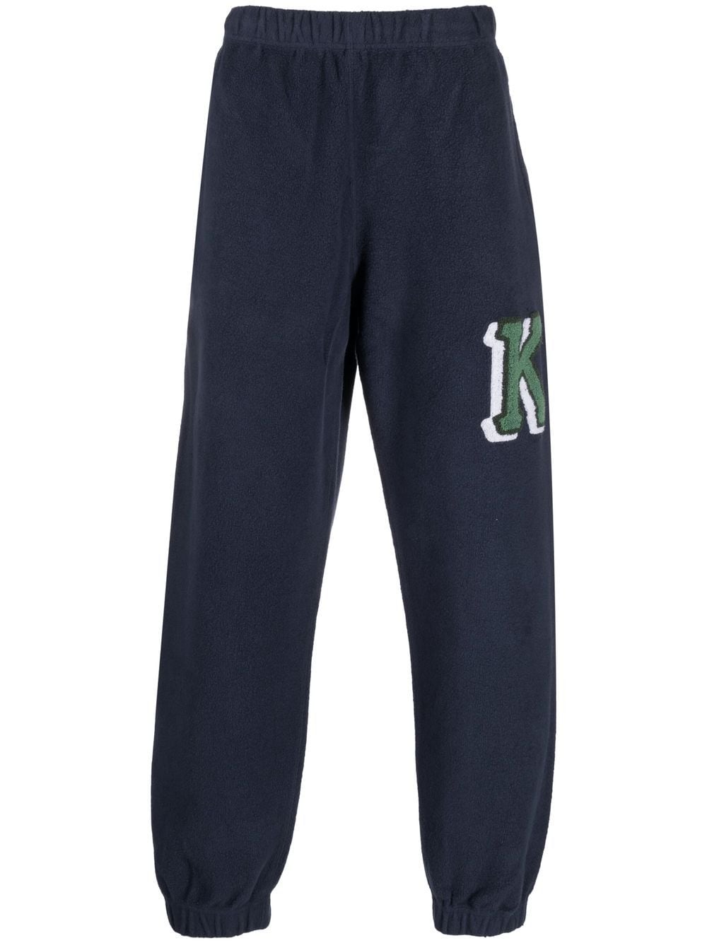 Kenzo logo-print fleece track pants - Blue von Kenzo