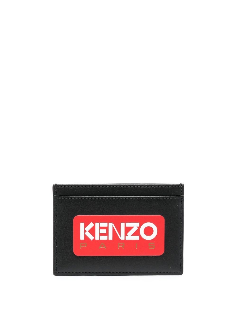 Kenzo logo-print leather cardholder - Black von Kenzo