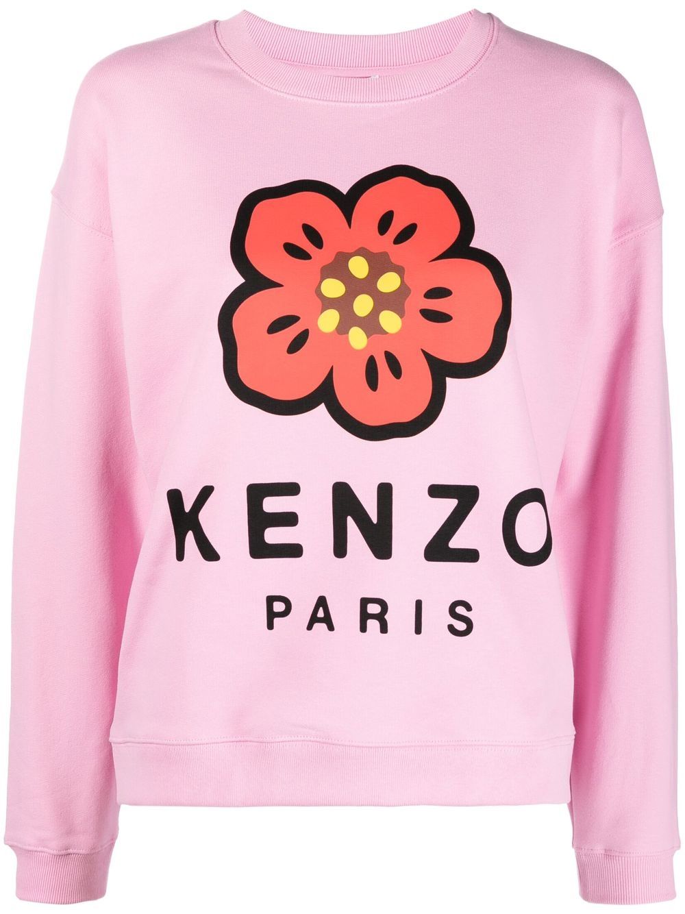 Kenzo logo-print round-neck sweatshirt - Pink von Kenzo