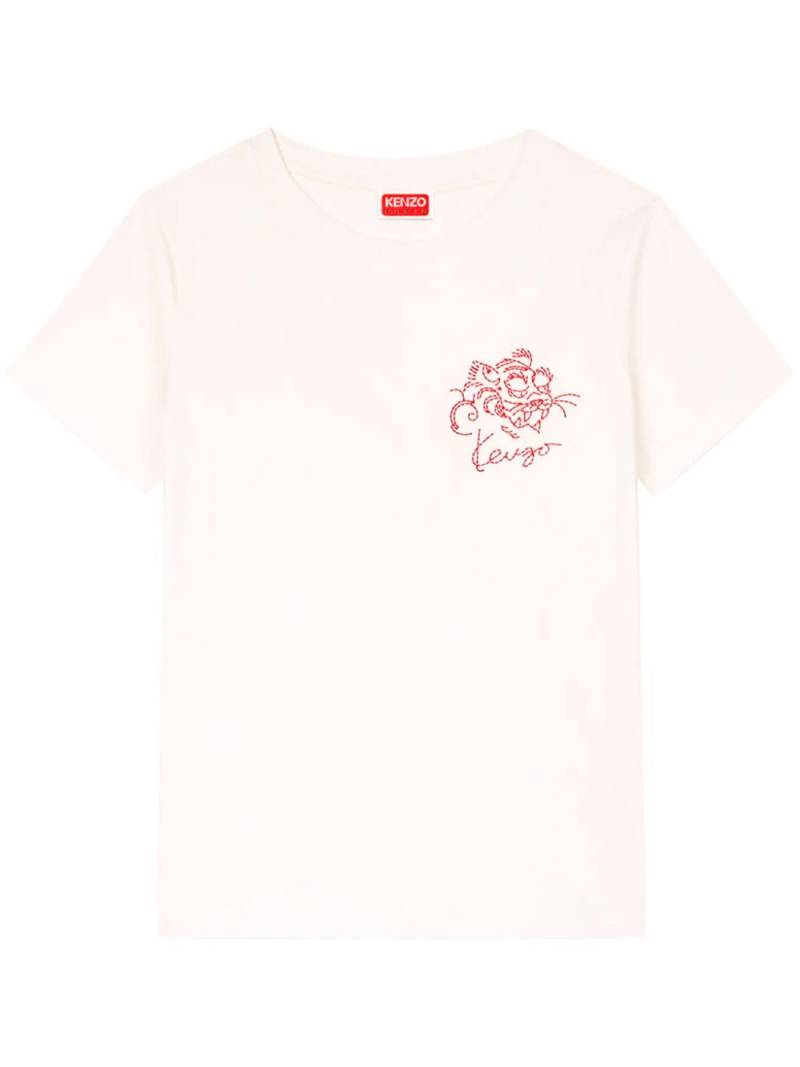 Kenzo logo t-shirt - Neutrals von Kenzo