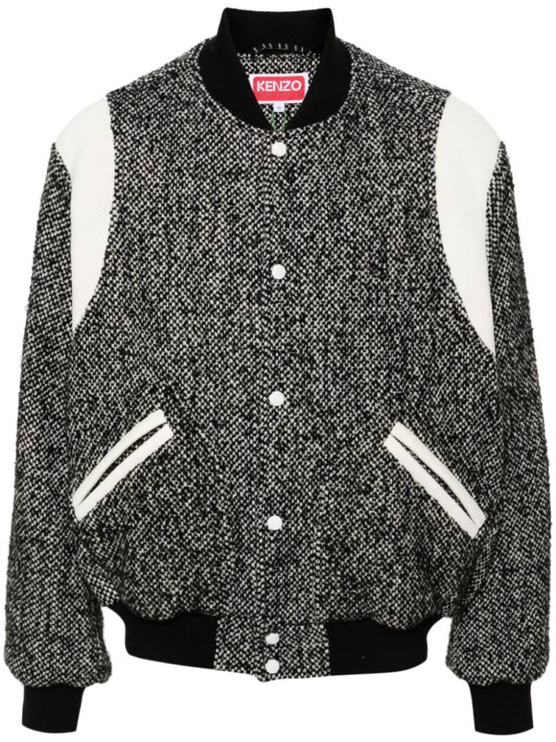 Kenzo marl-knit varsity jacket - Black von Kenzo