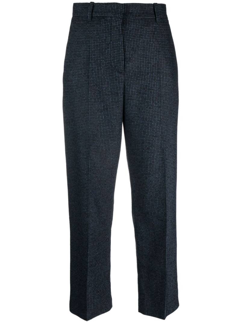 Kenzo micro-houndstooth straight-leg trousers - Blue von Kenzo