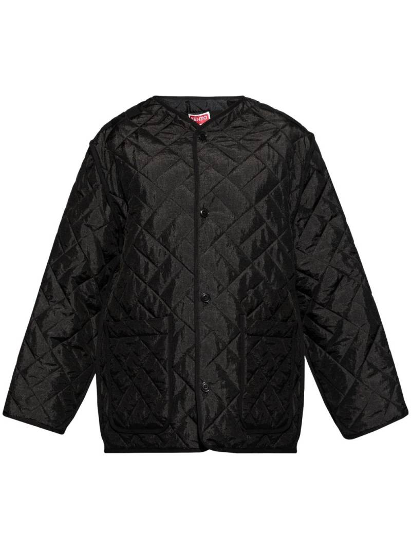 Kenzo padded logo-patch jacket - Black von Kenzo