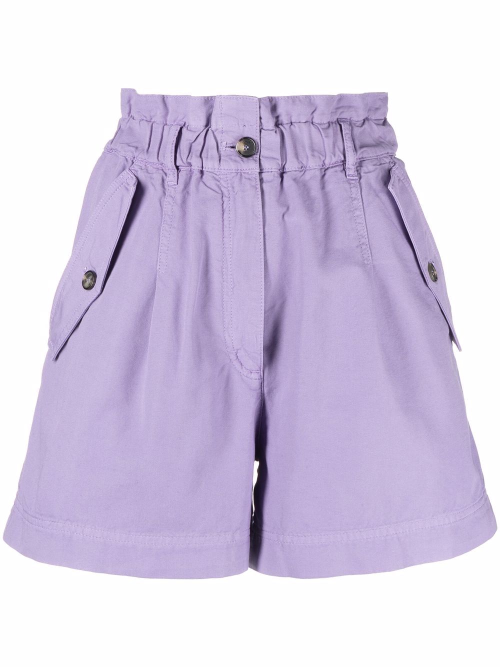 Kenzo paperbag-waist Bermuda shorts - Purple von Kenzo