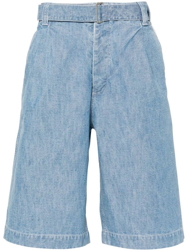 Kenzo pleat-detail denim shorts - Blue von Kenzo