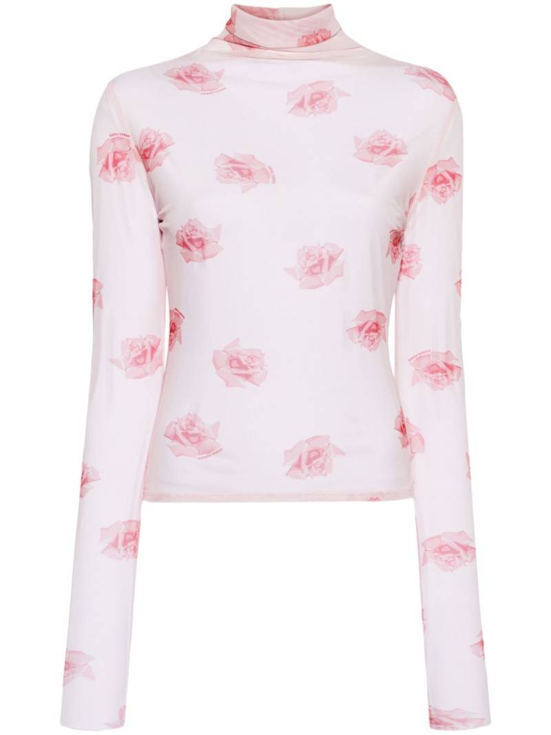 Kenzo rose-print blouse - Pink von Kenzo