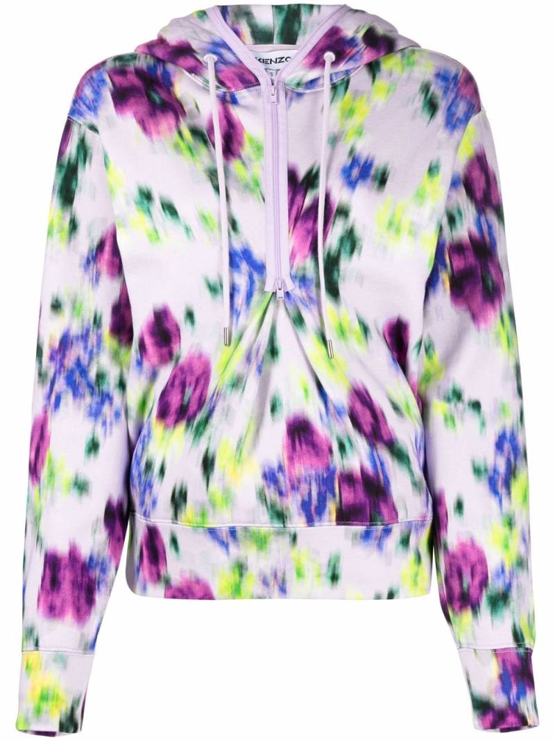 Kenzo tie dye-print pullover hoodie - Purple von Kenzo