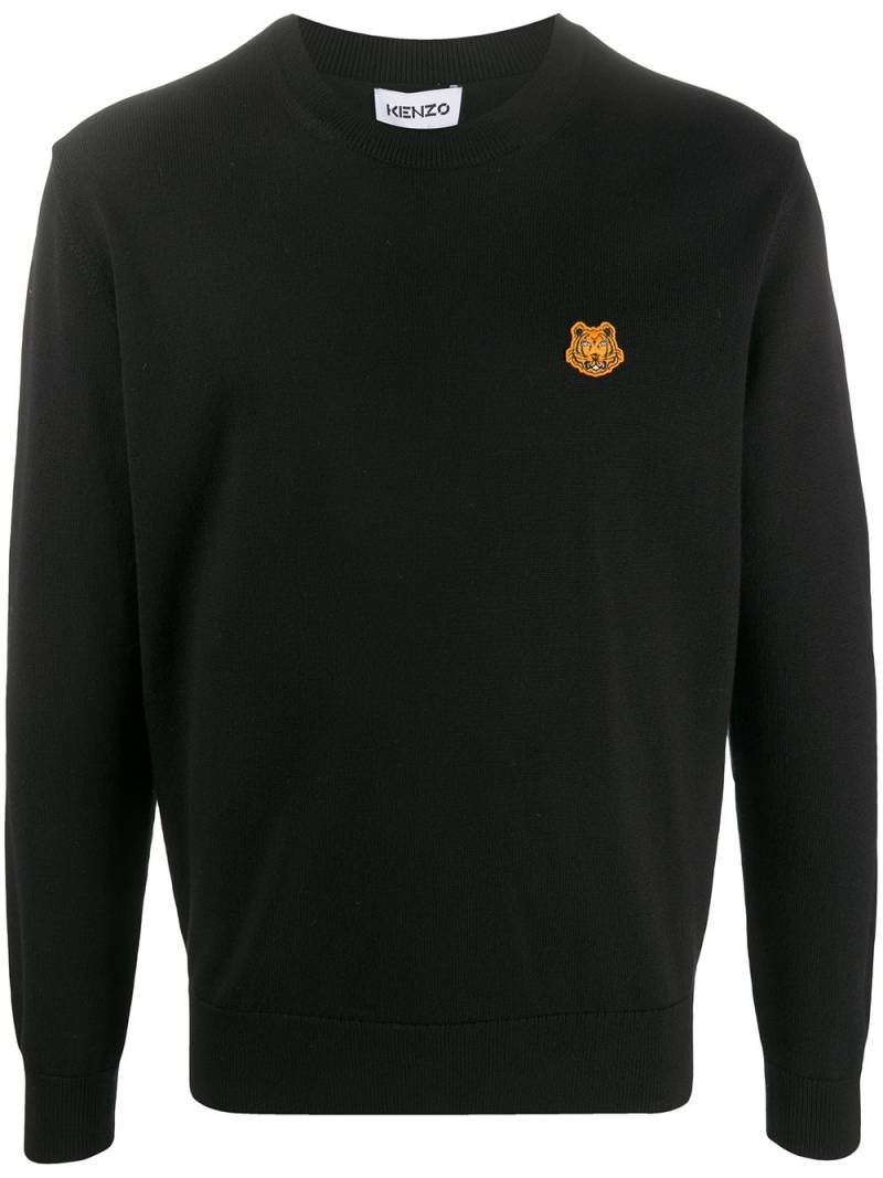 Kenzo tiger patch wool jumper - Black von Kenzo