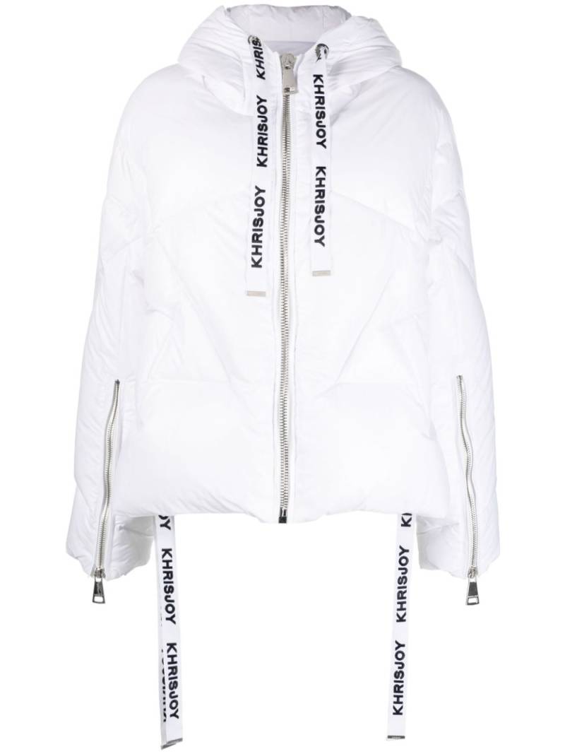 Khrisjoy Khris Iconic quilted hooded jacket - White von Khrisjoy