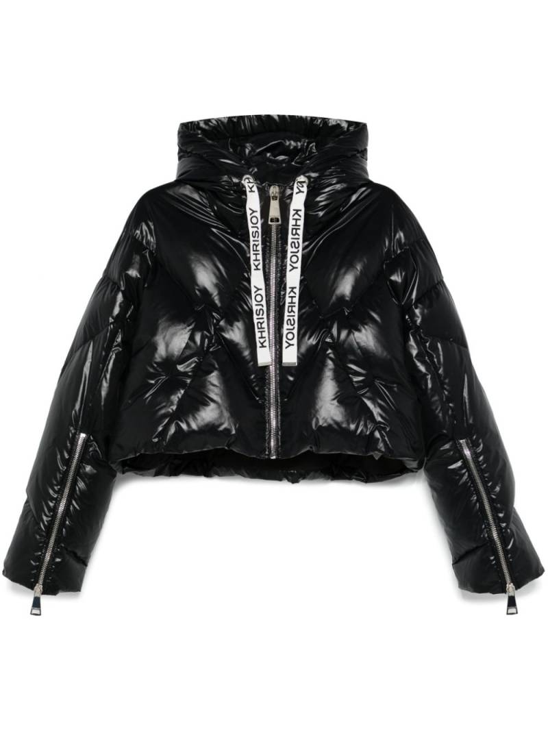 Khrisjoy Khris cropped shiny jacket - Black von Khrisjoy